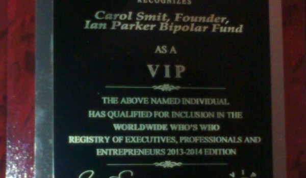 World Wide Who’s Who VIP Recognition!
