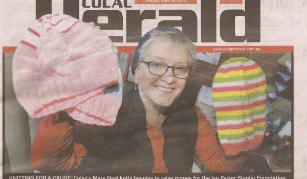 Knitter uses skills for charity – Courtesy of The Colac Herald